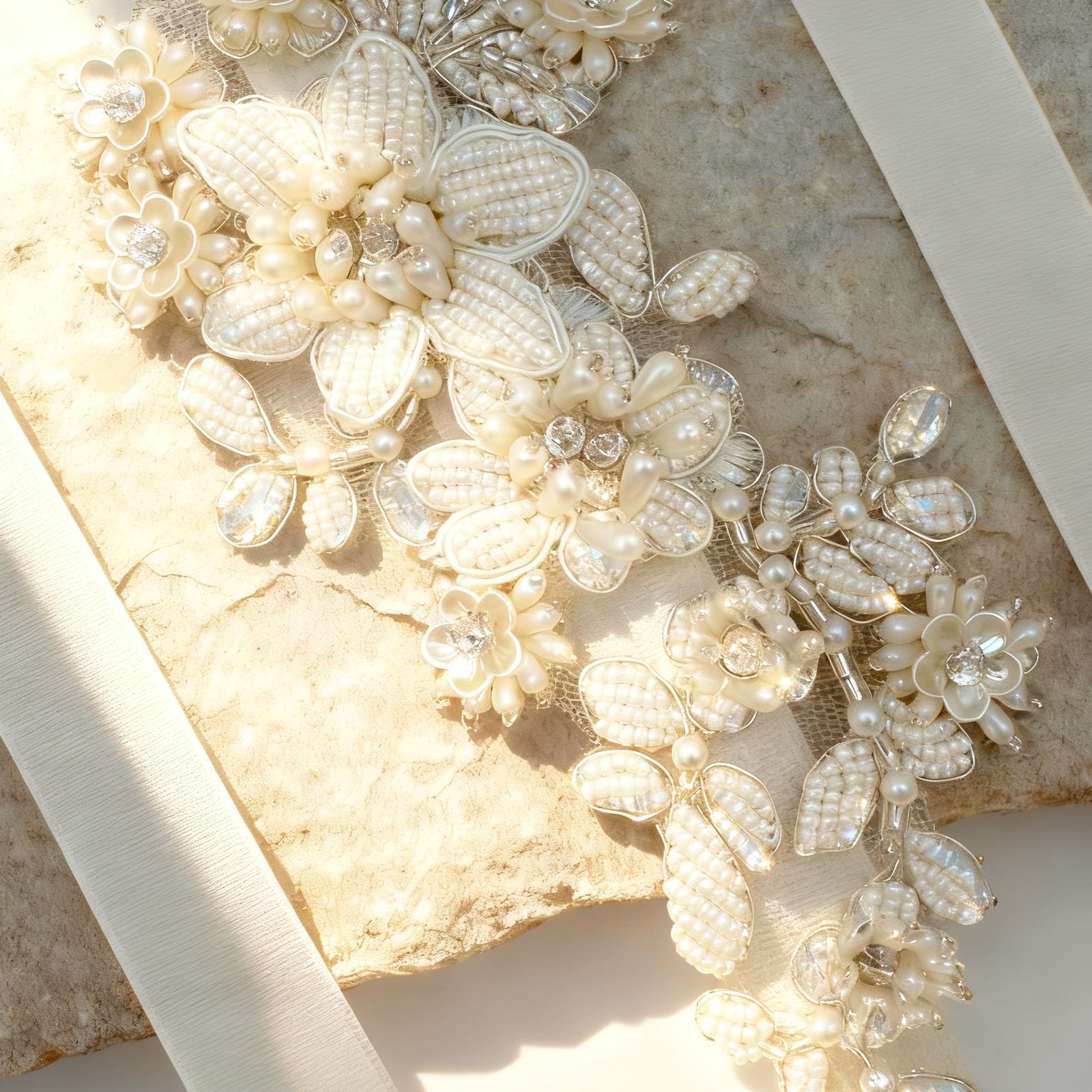 BS484 ivory pearl belt