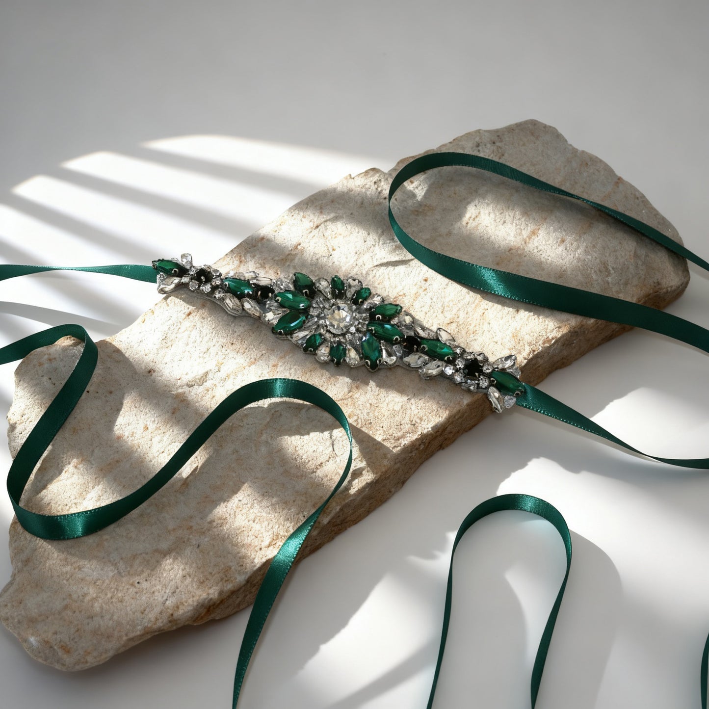 Bridella BS142KL Green Rhinestone Belt