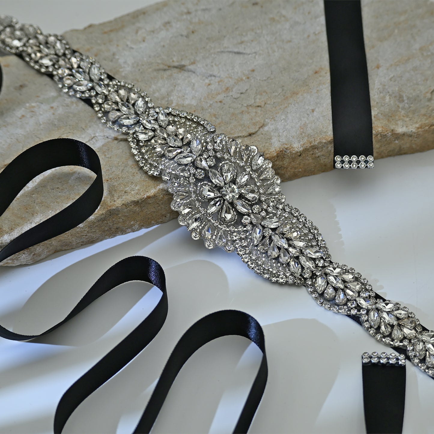 Bridella BS02 Silver Rhinestone Belt