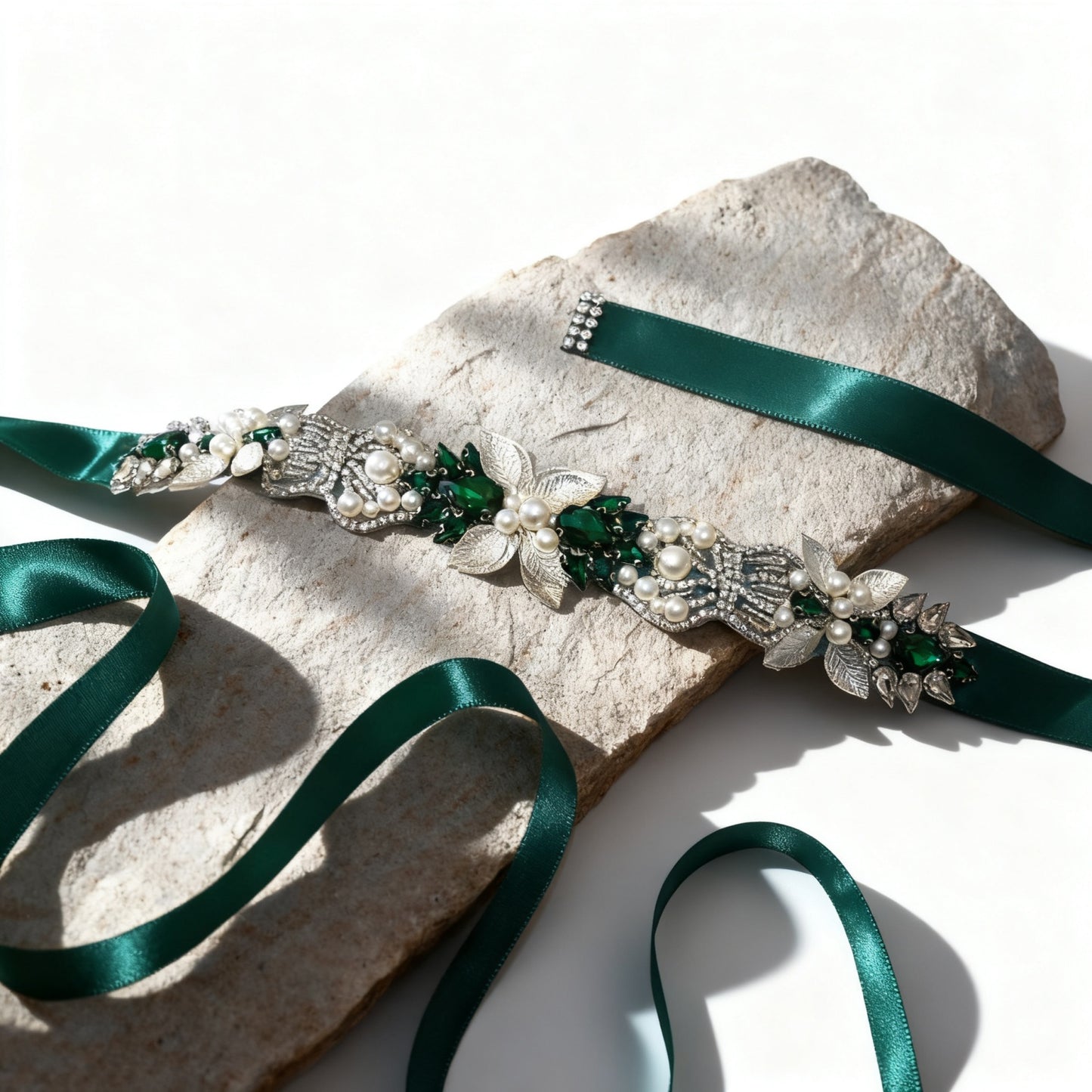 Bridella BS65KL Green Rhinestone Belt