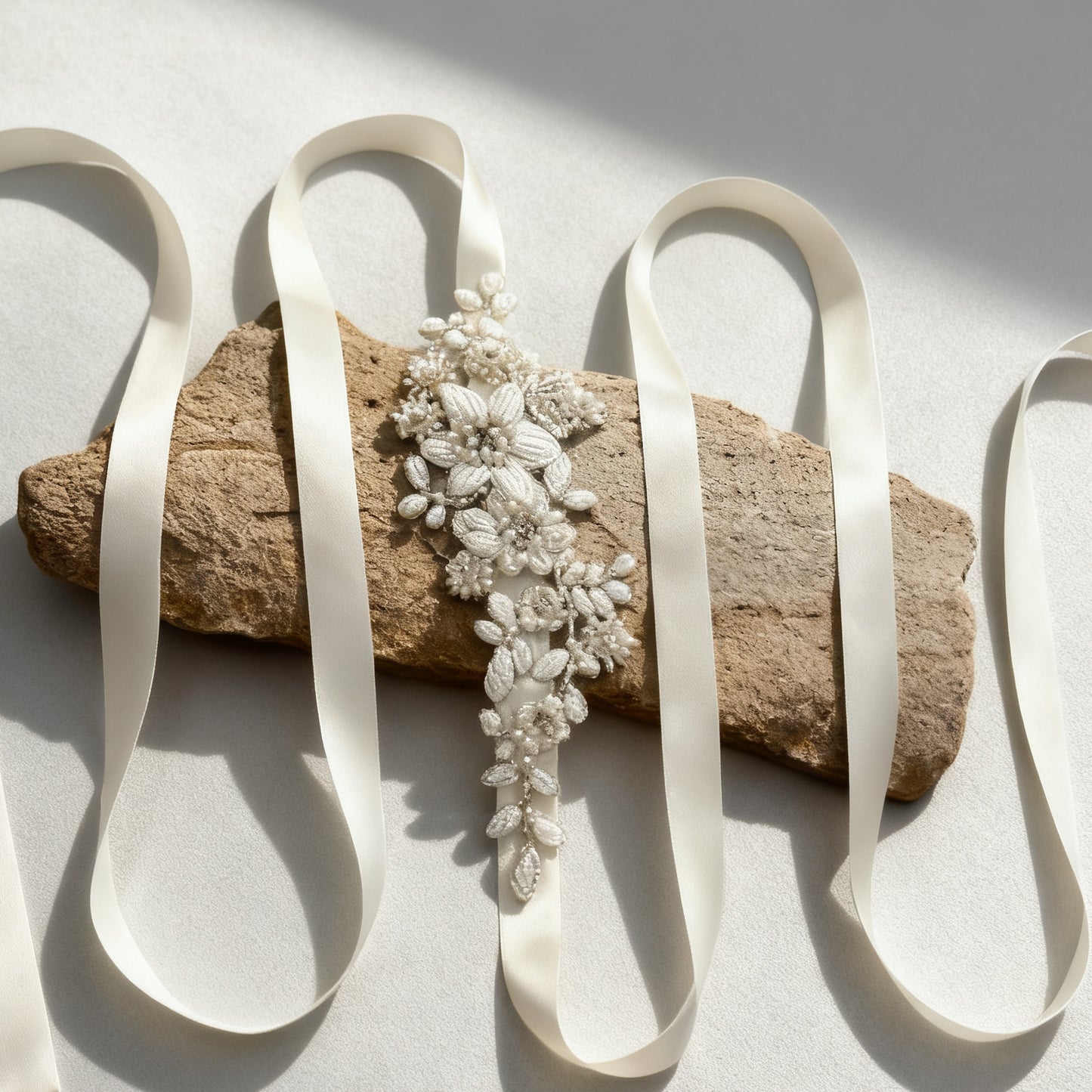 BS484 ivory pearl belt