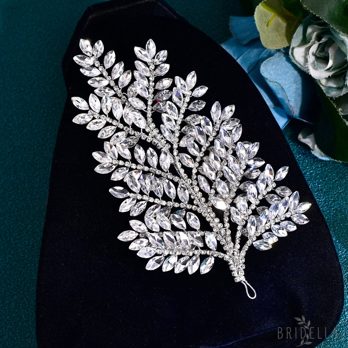 BHP759-Silvery silver rhinestone tiara