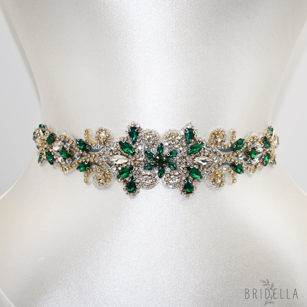 Emerald Rhinestone Belt - Emerald - Blets