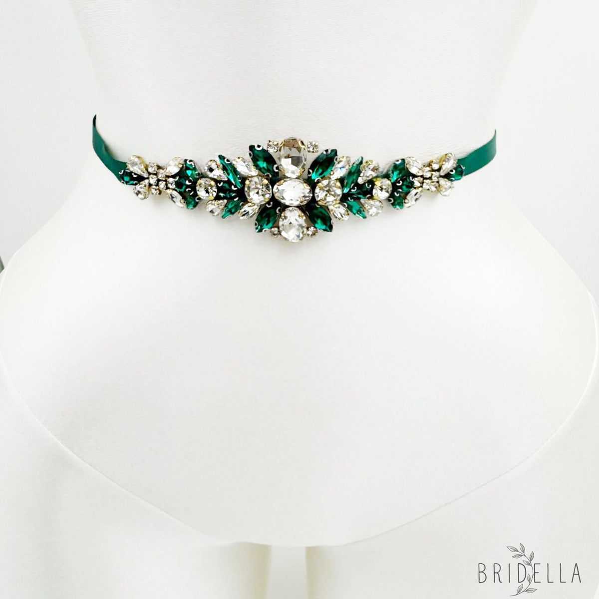 Emerald Rhinestone Belt - Bridella BS128GKL - Belts