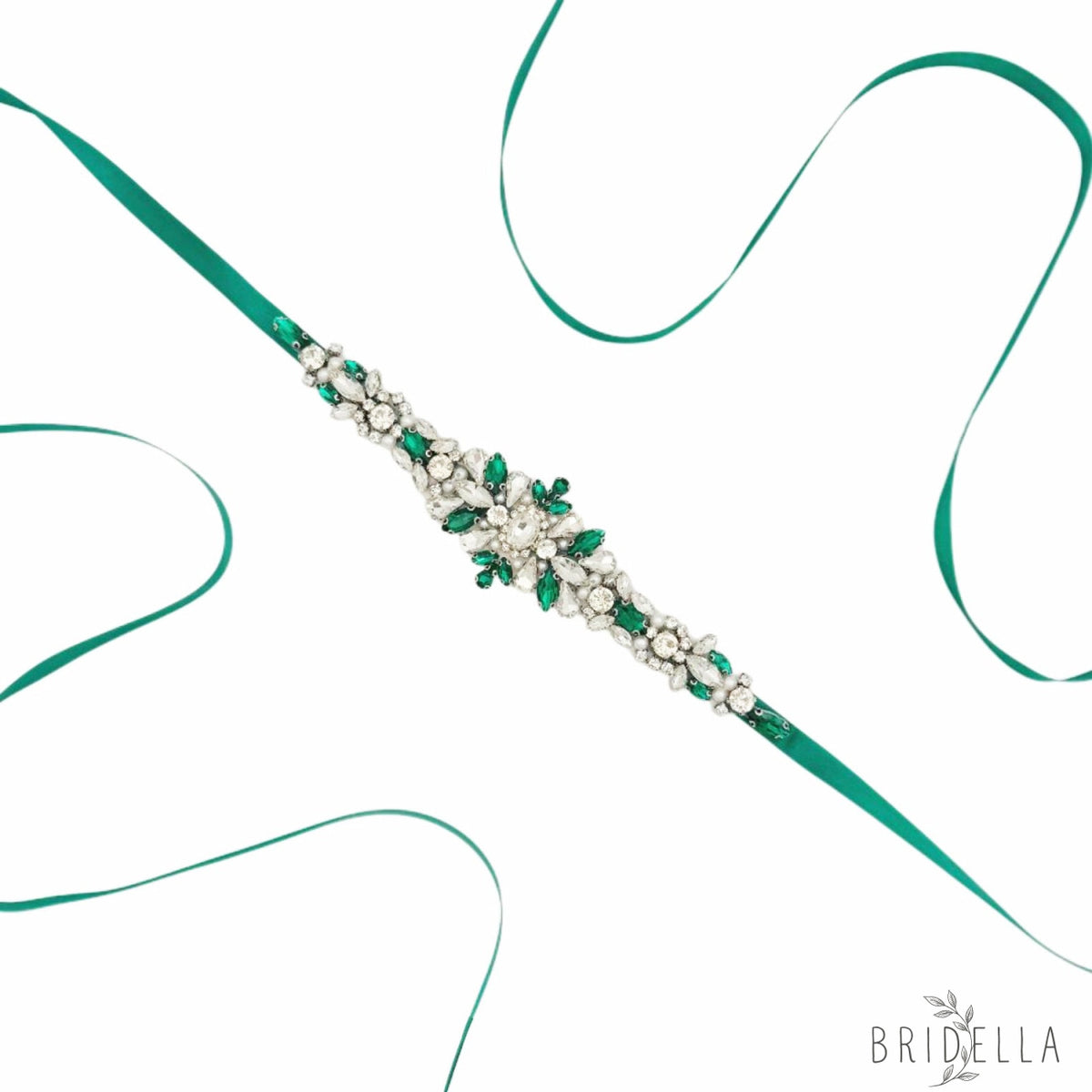 Emerald Rhinestone Belt - Bridella BS133KL - red 1 - Blets