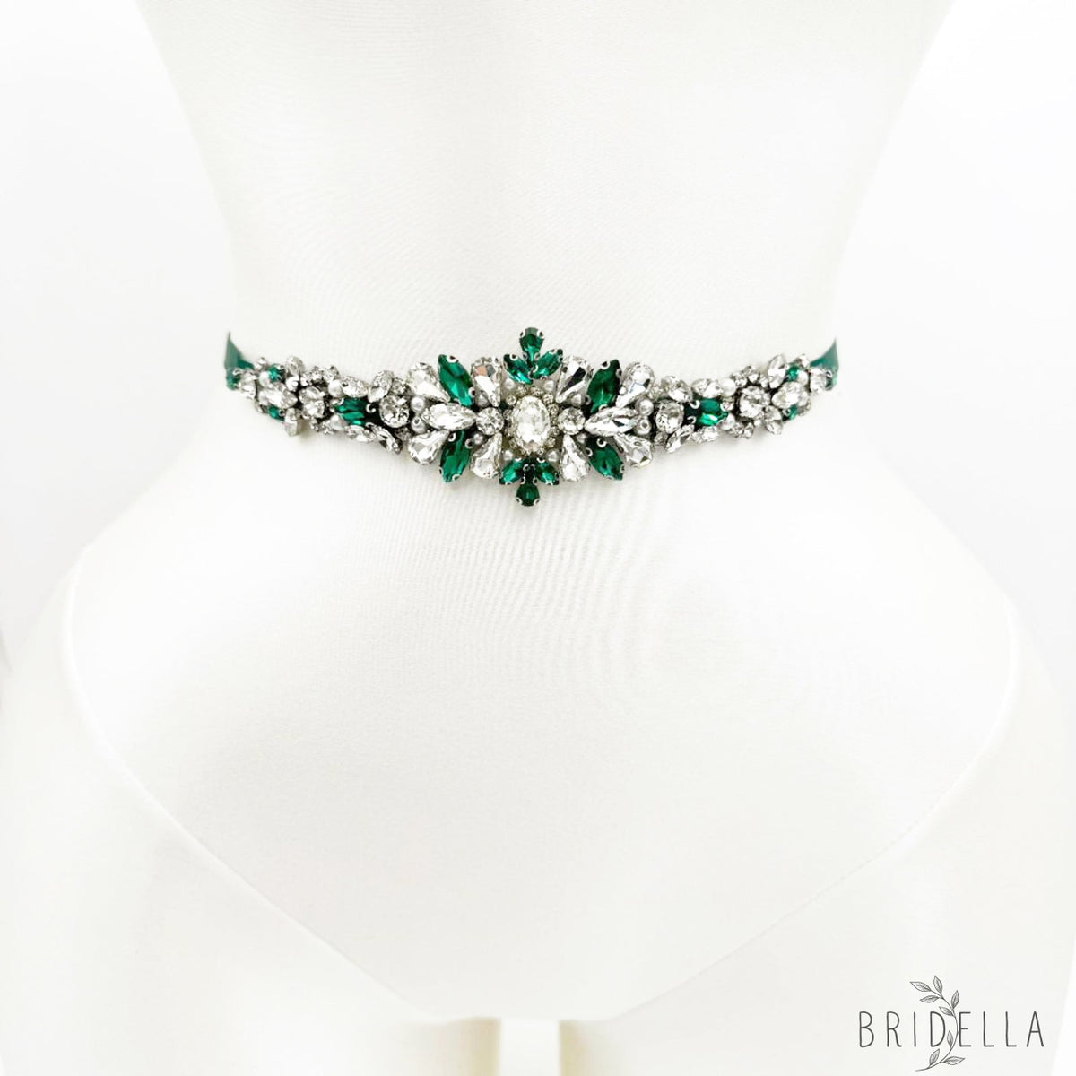 Emerald Rhinestone Belt - Bridella BS133KL - red 1 - Blets