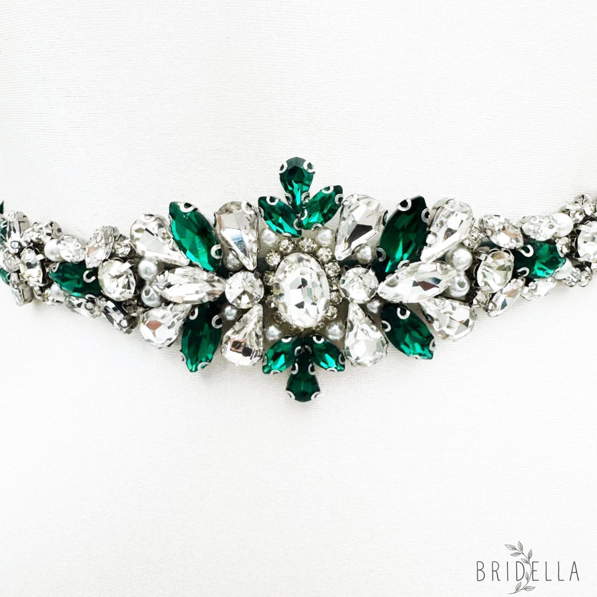 Emerald Rhinestone Belt - Bridella BS133KL - red 1 - Blets
