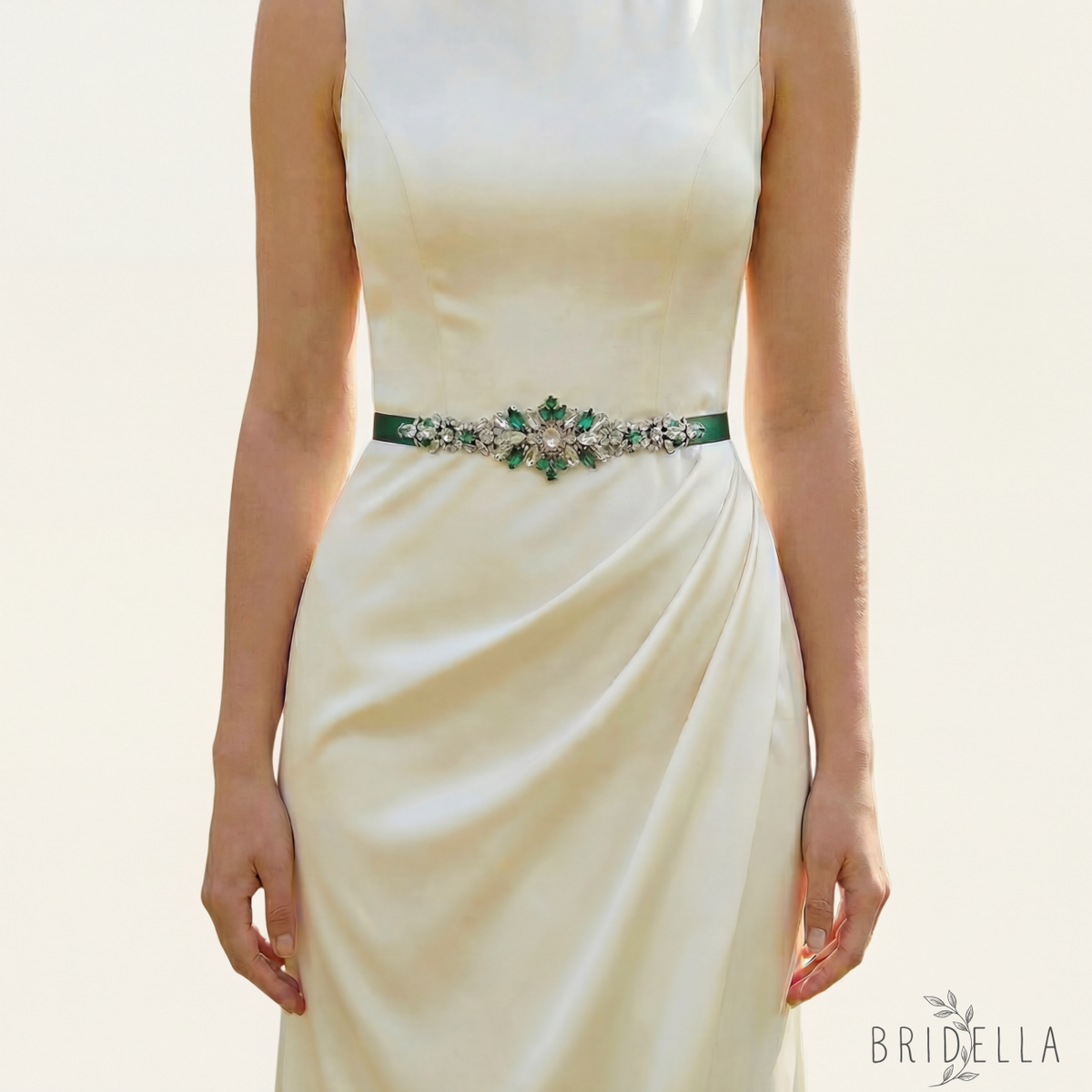 Emerald Rhinestone Belt - Bridella BS133KL - red 1 - Blets
