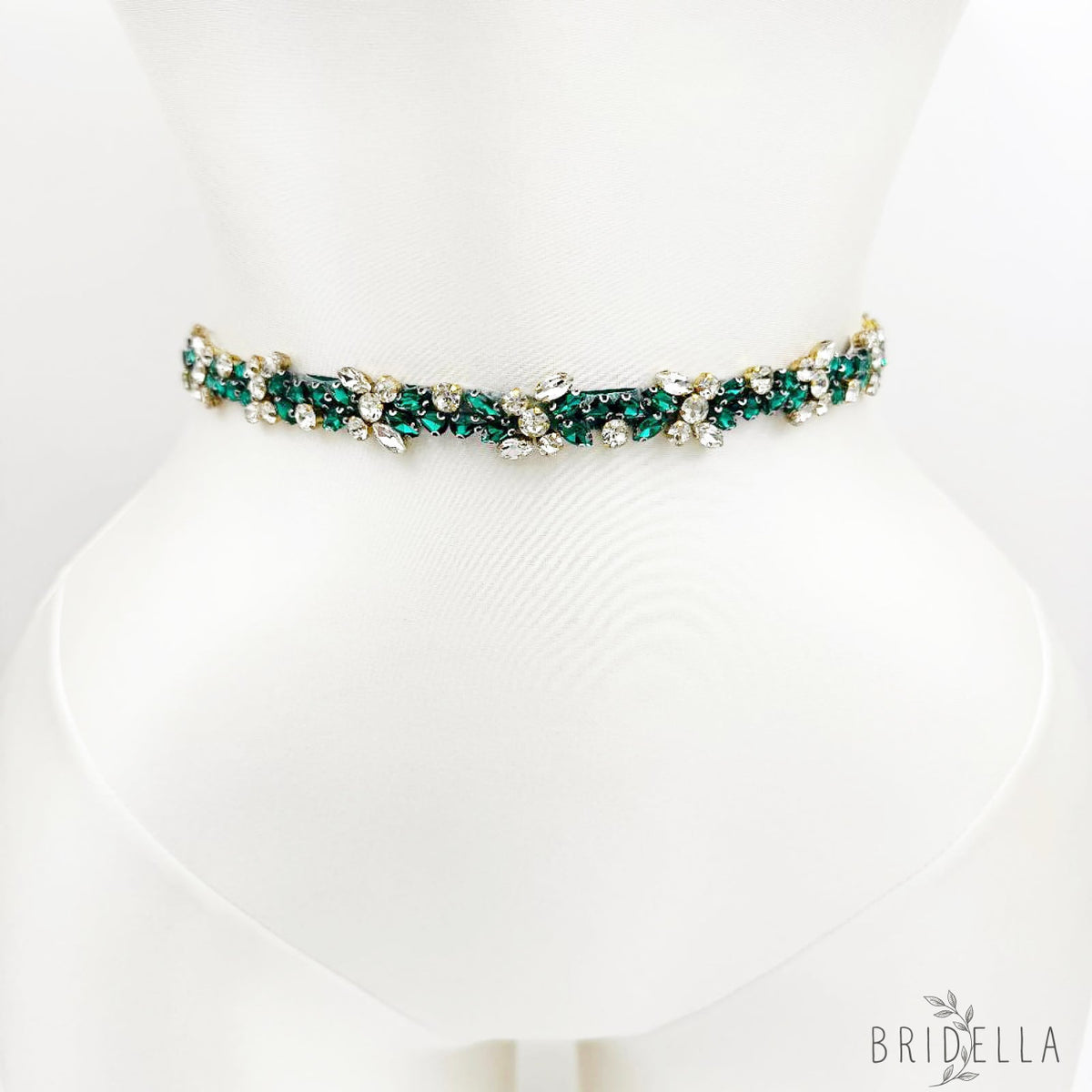 Emerald Rhinestone Belt - Bridella BS437KL - Emerald - Blets