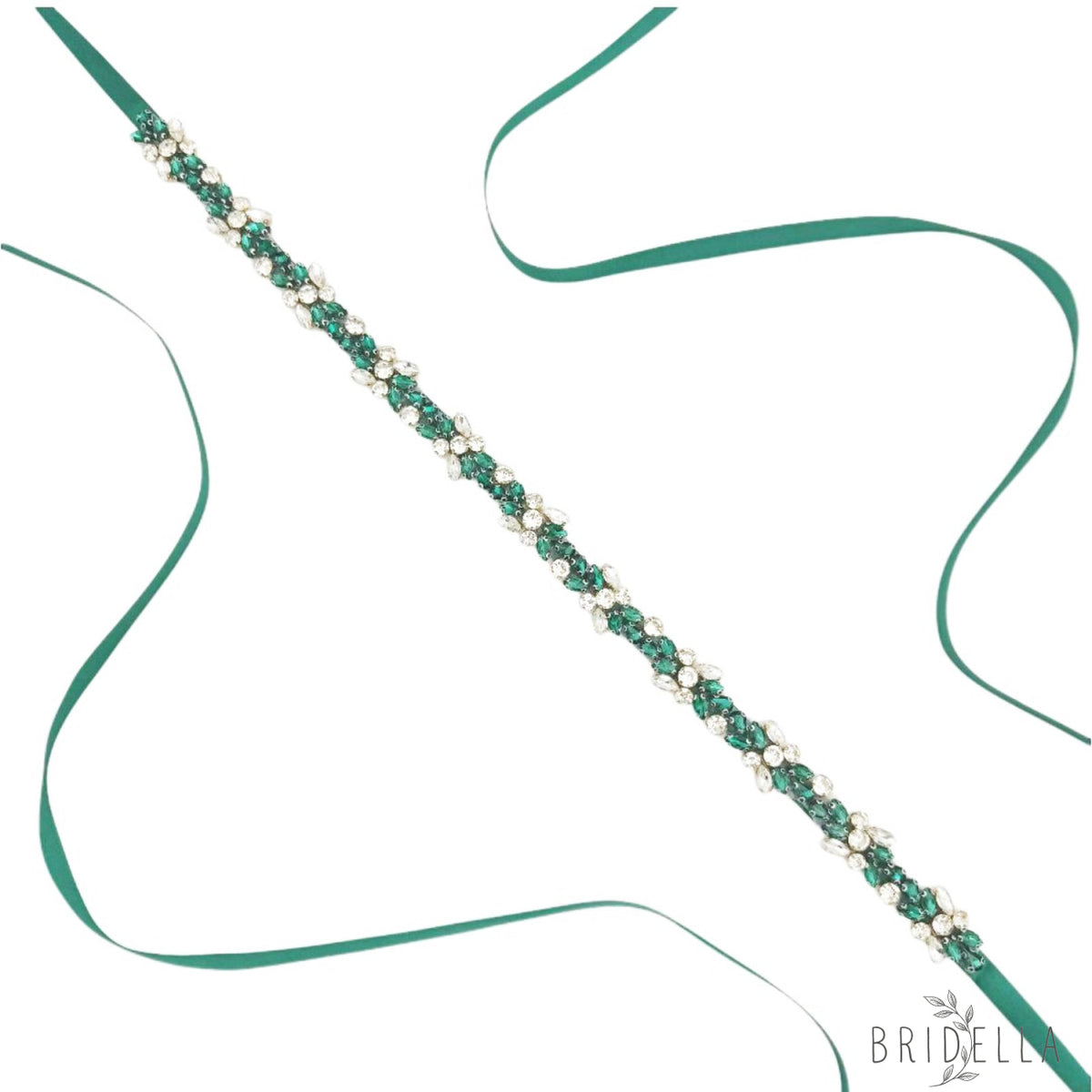 Emerald Rhinestone Belt - Bridella BS437KL - Emerald - Blets