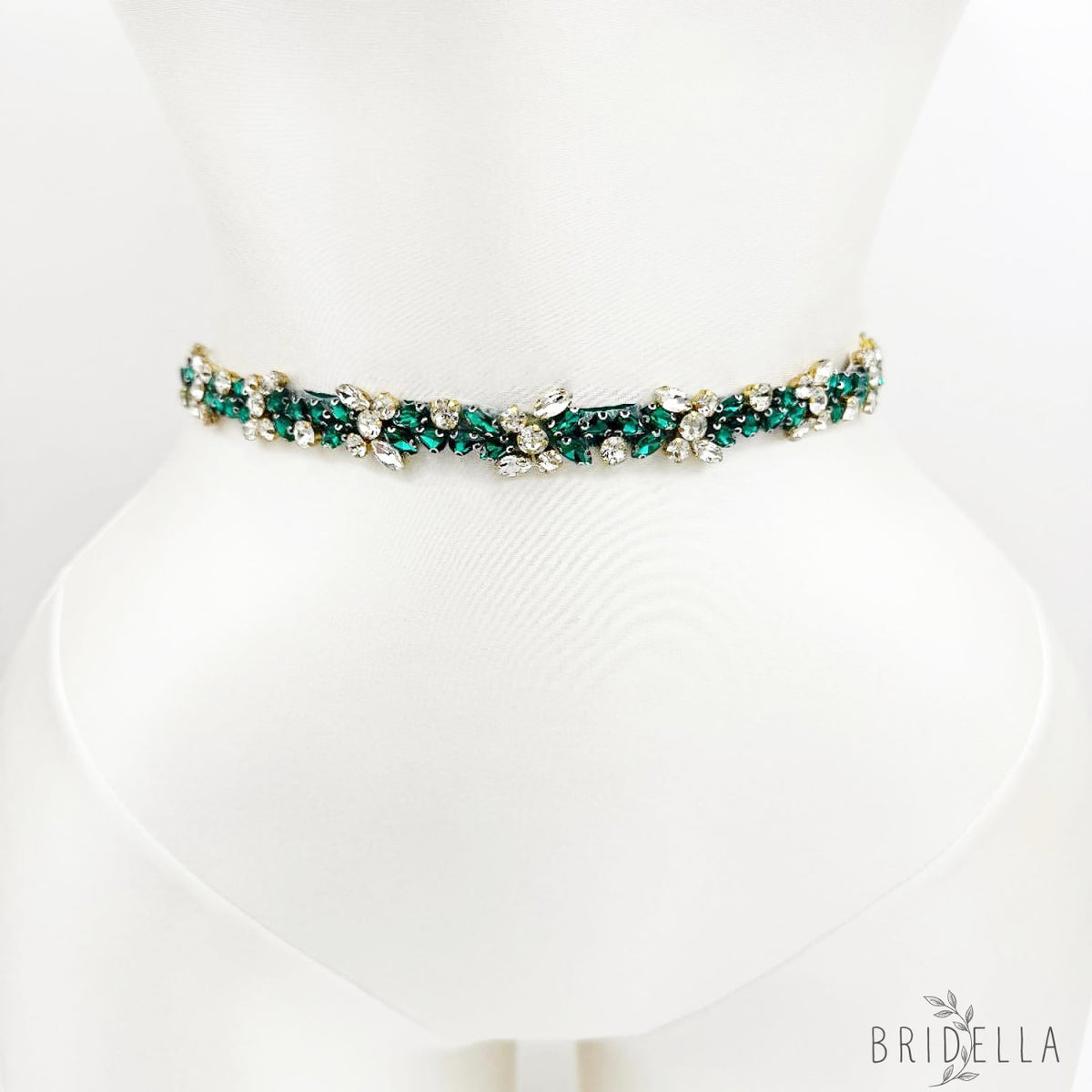 Emerald Rhinestone Belt - Bridella BS437KL - Emerald - Blets