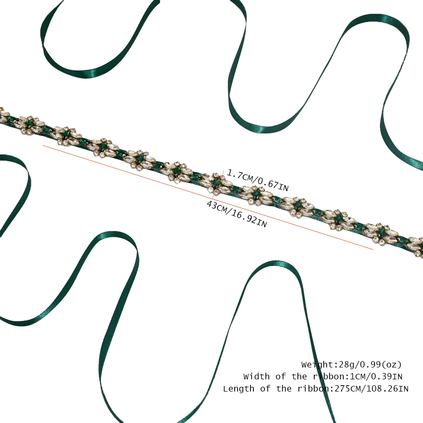 Green Rhinestone Bridal Belt Wedding Sash – Bridella BS333GKL