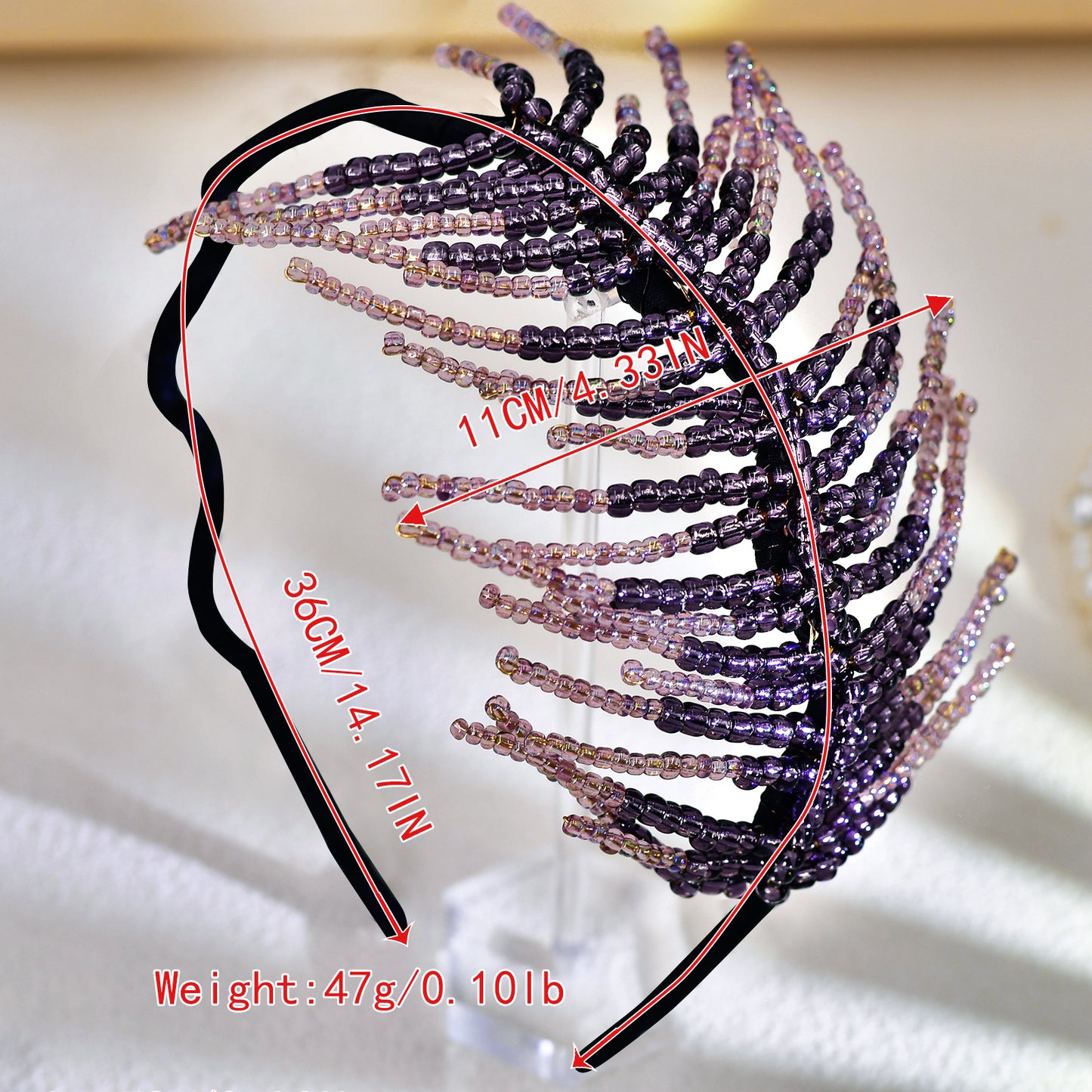Purple Leaf Headband Bridal Party Hair Accessories - Bridella BYXA19