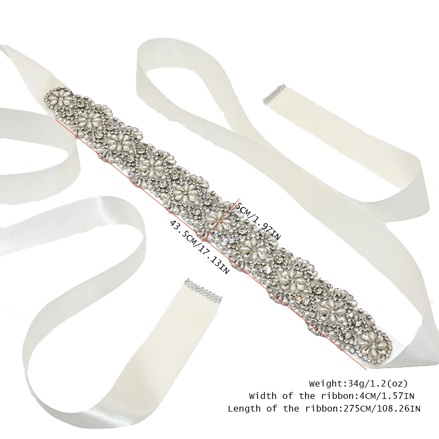 Bridella BS04B Beige Rhinestone Accessory