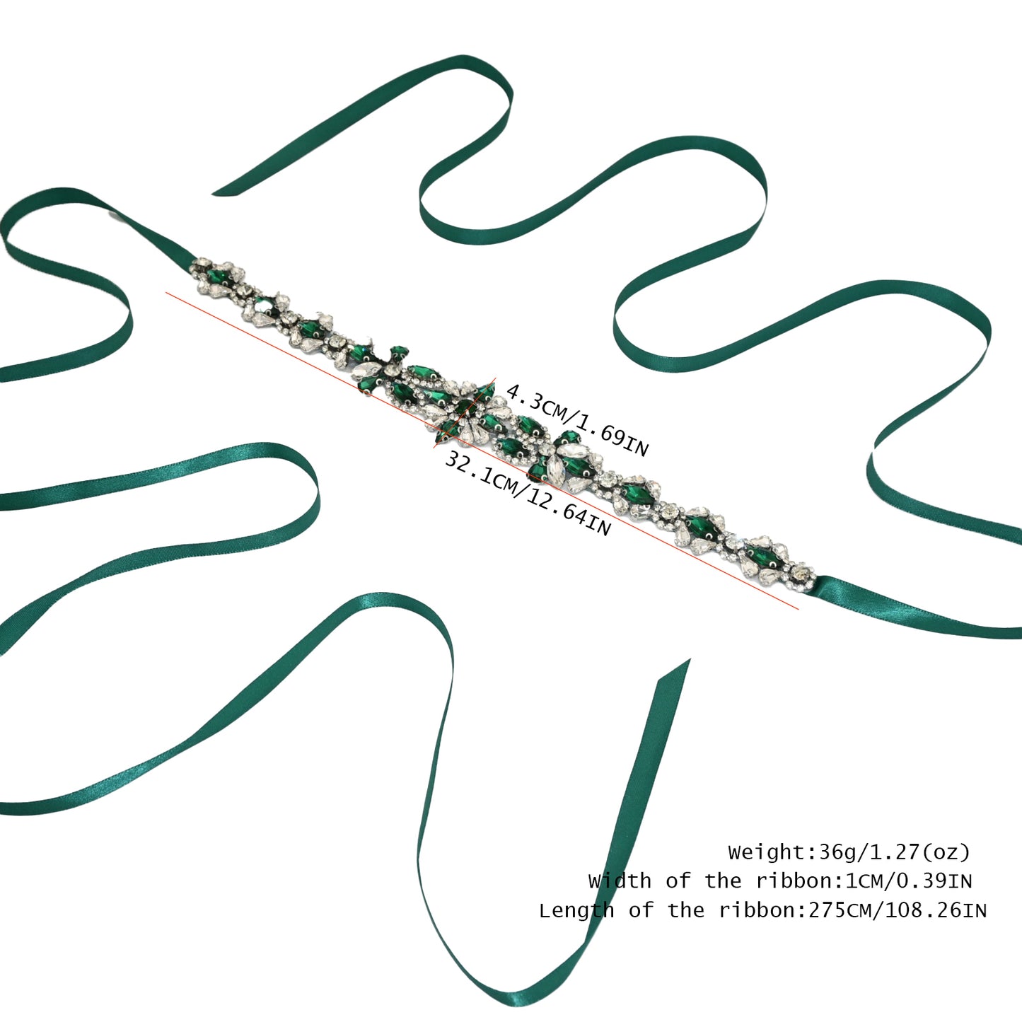 Bridella BS167KL Emerald Rhinestone Accessory