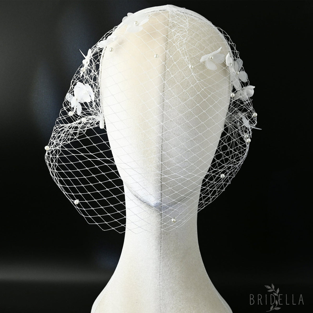 Floral Bridal Veil Headband Wedding Hair Accessory - Bridella BVA27-W - IVONY