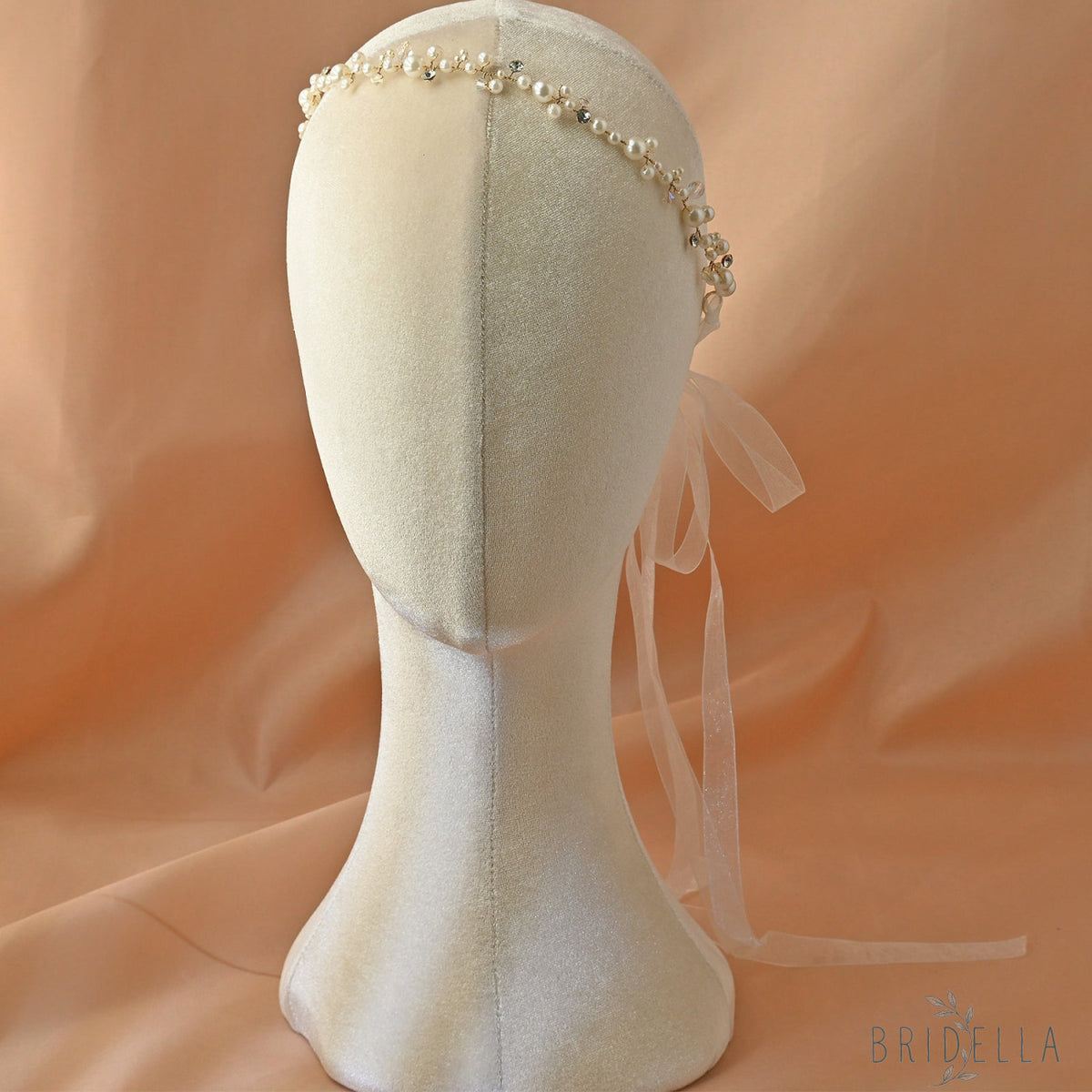 Gold Pearl Bridal Tiara Wedding Hair Crown - Bridella BHP03-G - Golden - HEADWEAR