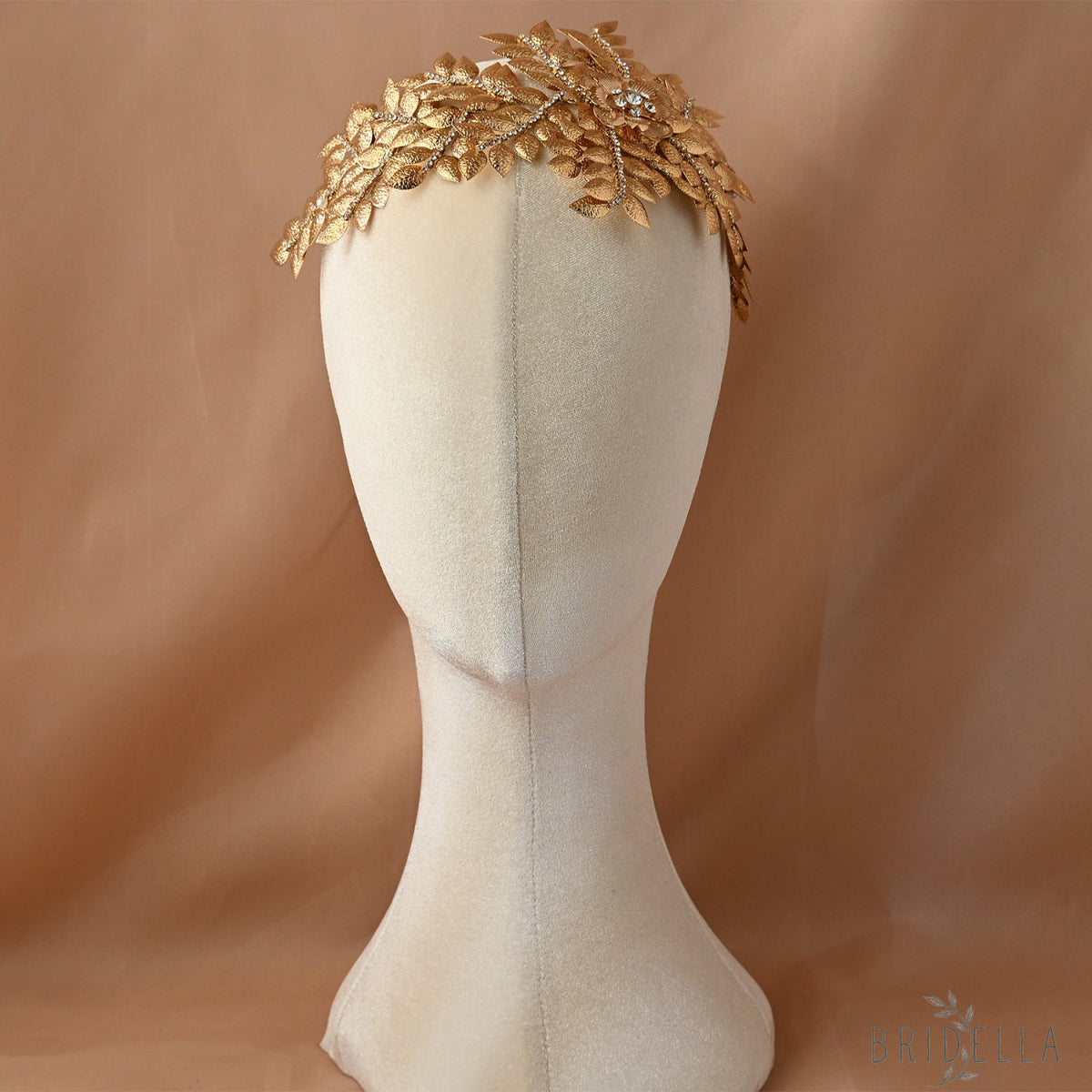 Gold Rhinestone Bridal Crown Tiara for Wedding - Bridella BHP510-G - Gold