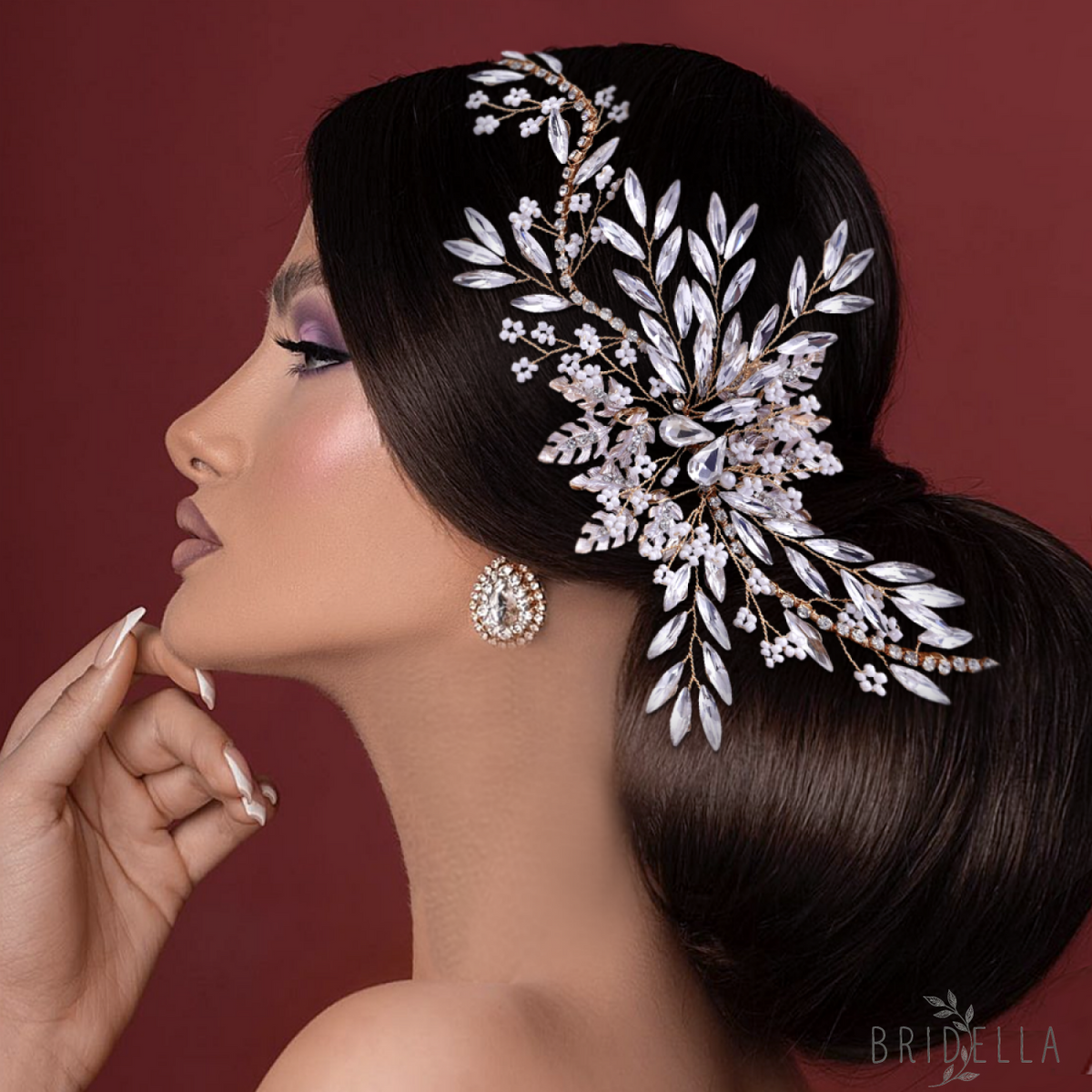 BHP277-G gold rhinestone headband