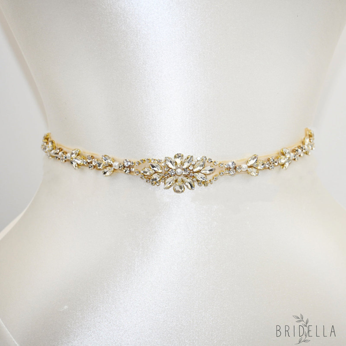 Gold Rhinestone & Pearl Accessory - Gold - Blets