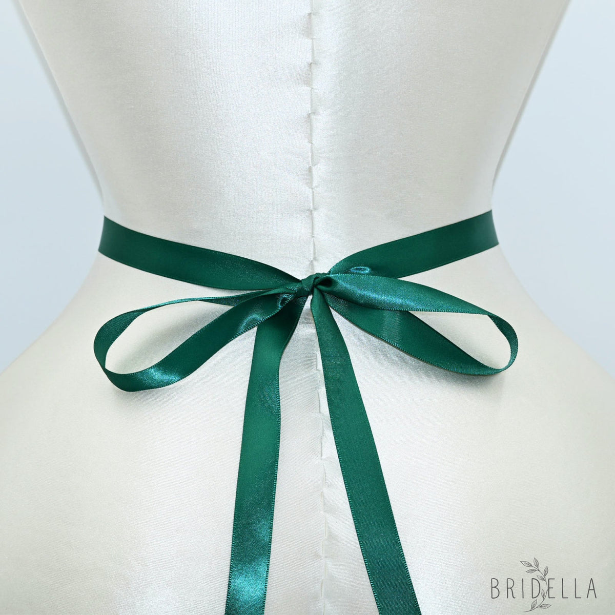 Green Rhinestone Bridal Belt Wedding Sash - Green Ribbon - Belts