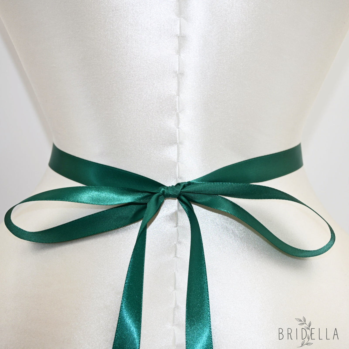 Green Rhinestone Bridal Belt Wedding Sash - Green Ribbon - Blets