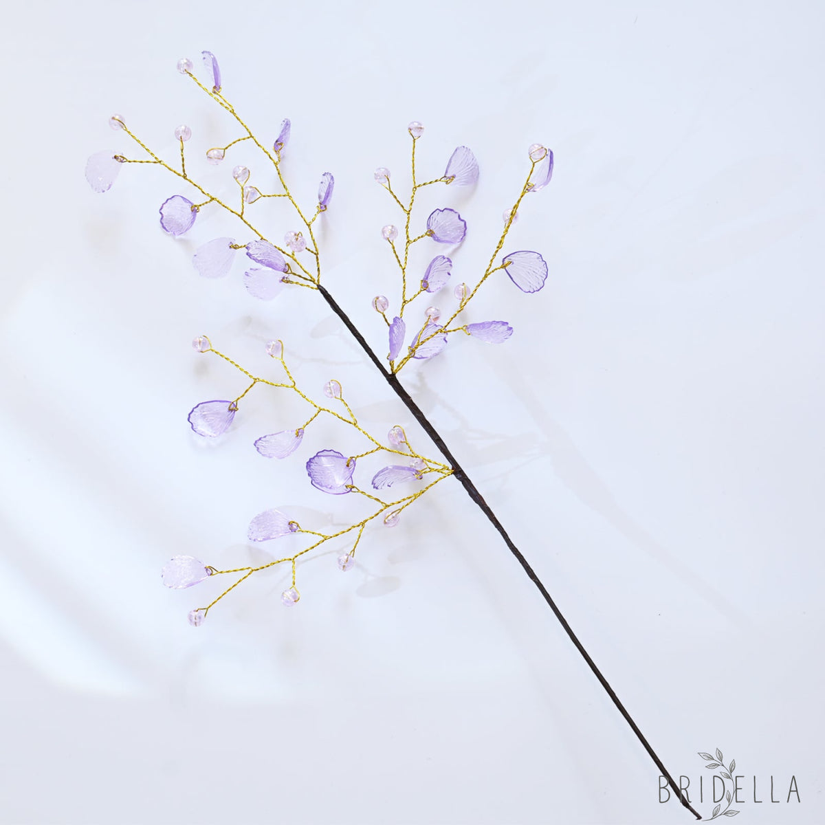 Handmade Crystal Bead Ginkgo Leaf Artificial Flower Stems K107