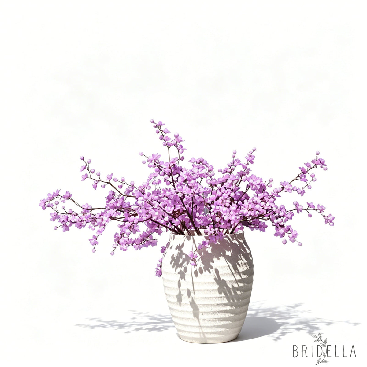 Handmade Purple Artificial Rustic Faux Cherry Blossom Branches for Home Decor K79 - Purple
