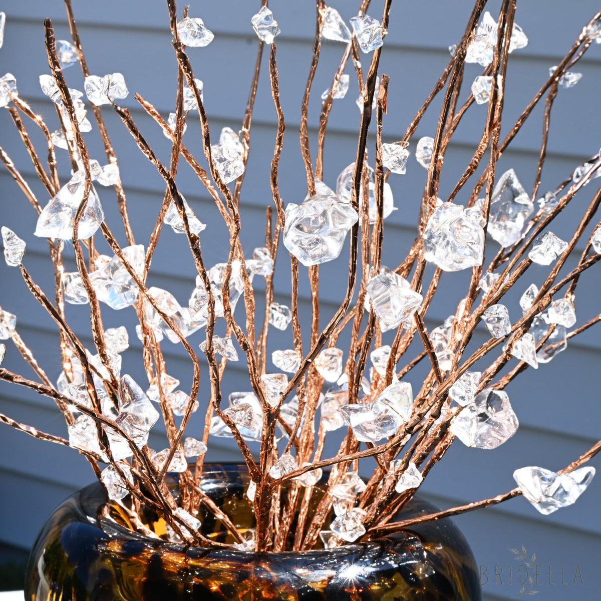Handmade Rose Gold Irregular Crystal Twig Branch Picks K150 - White
