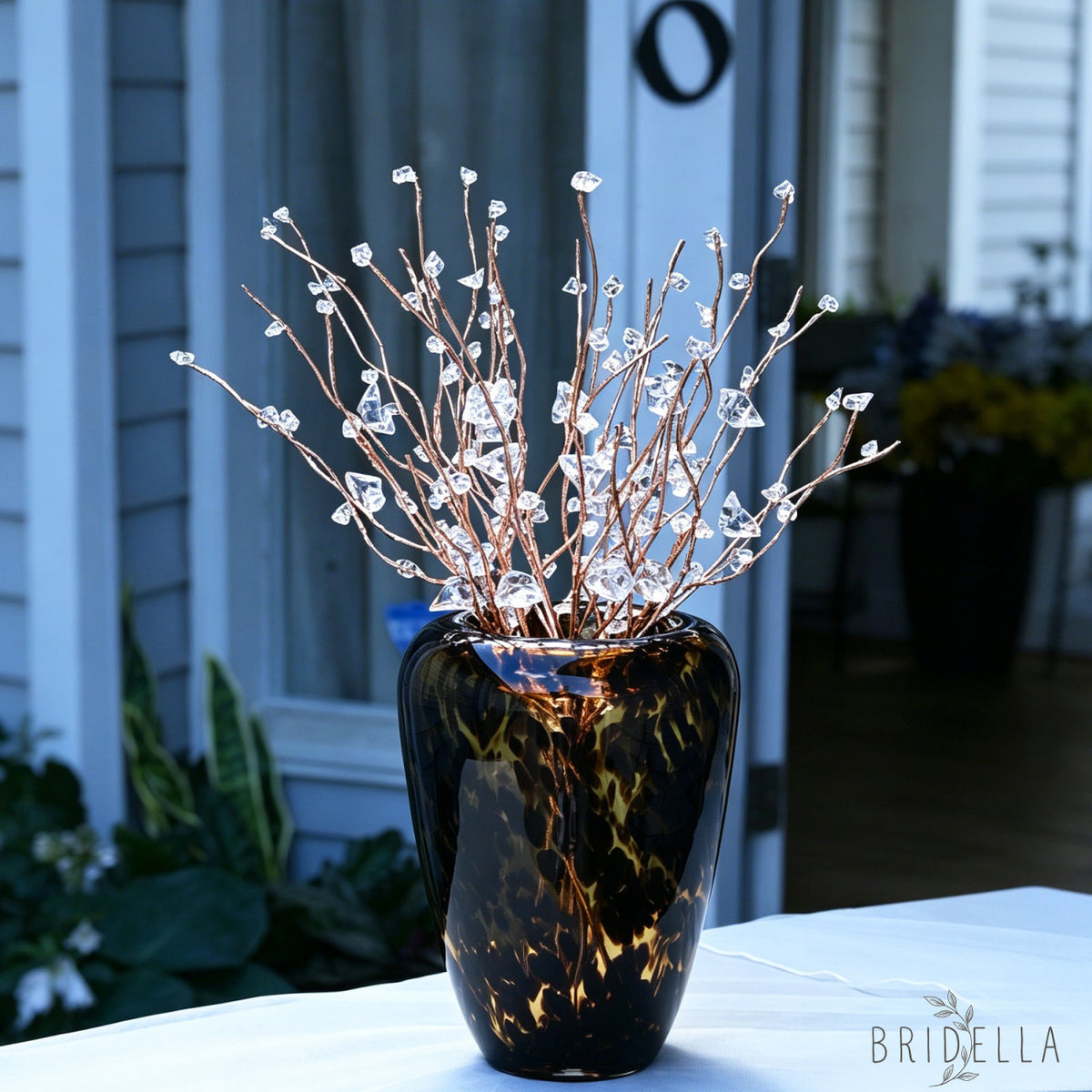Handmade Rose Gold Irregular Crystal Twig Branch Picks K150 - White