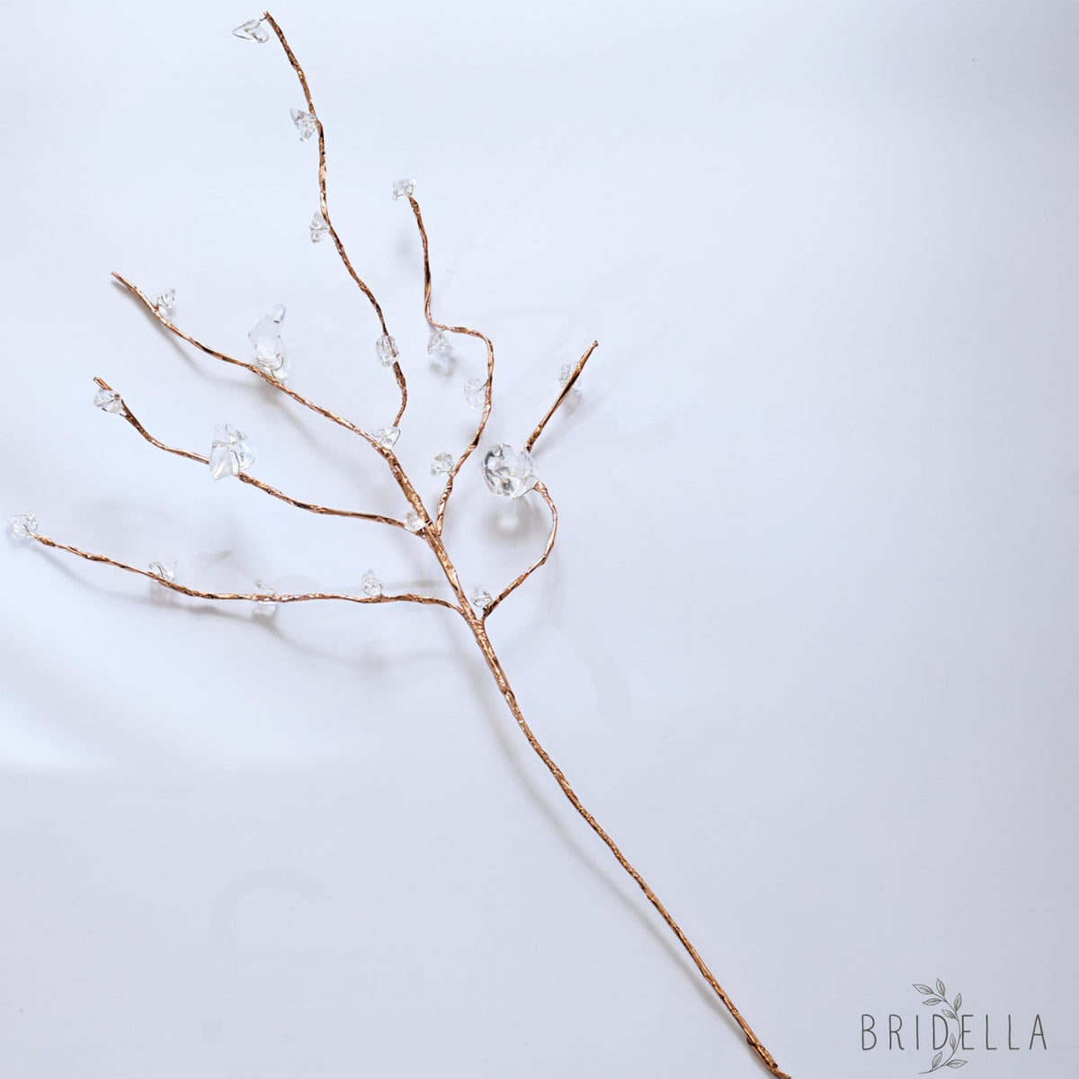Handmade Rose Gold Irregular Crystal Twig Branch Picks K150 - White