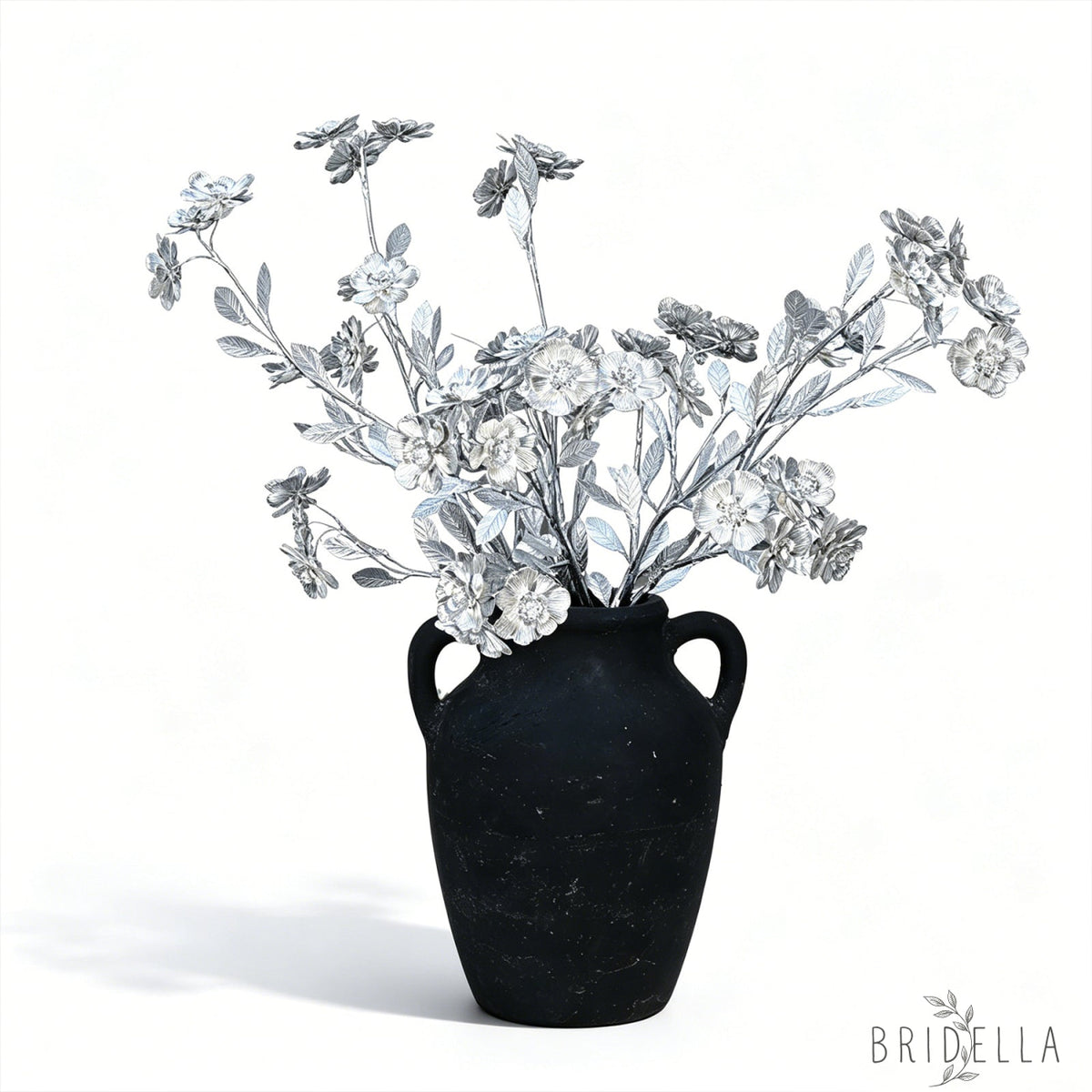 Handmade Silver Metal Flower Branch Picks K194 - silver