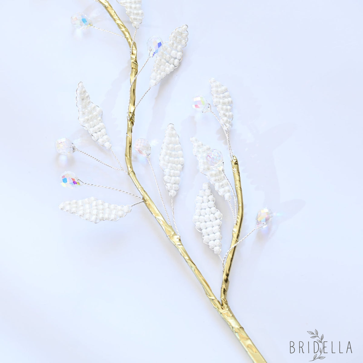 Handmade White Beaded Wheat Spike Branch Picks K167 for Wedding Centerpiece Farmhouse Home Vase & Bridal Shower Decor