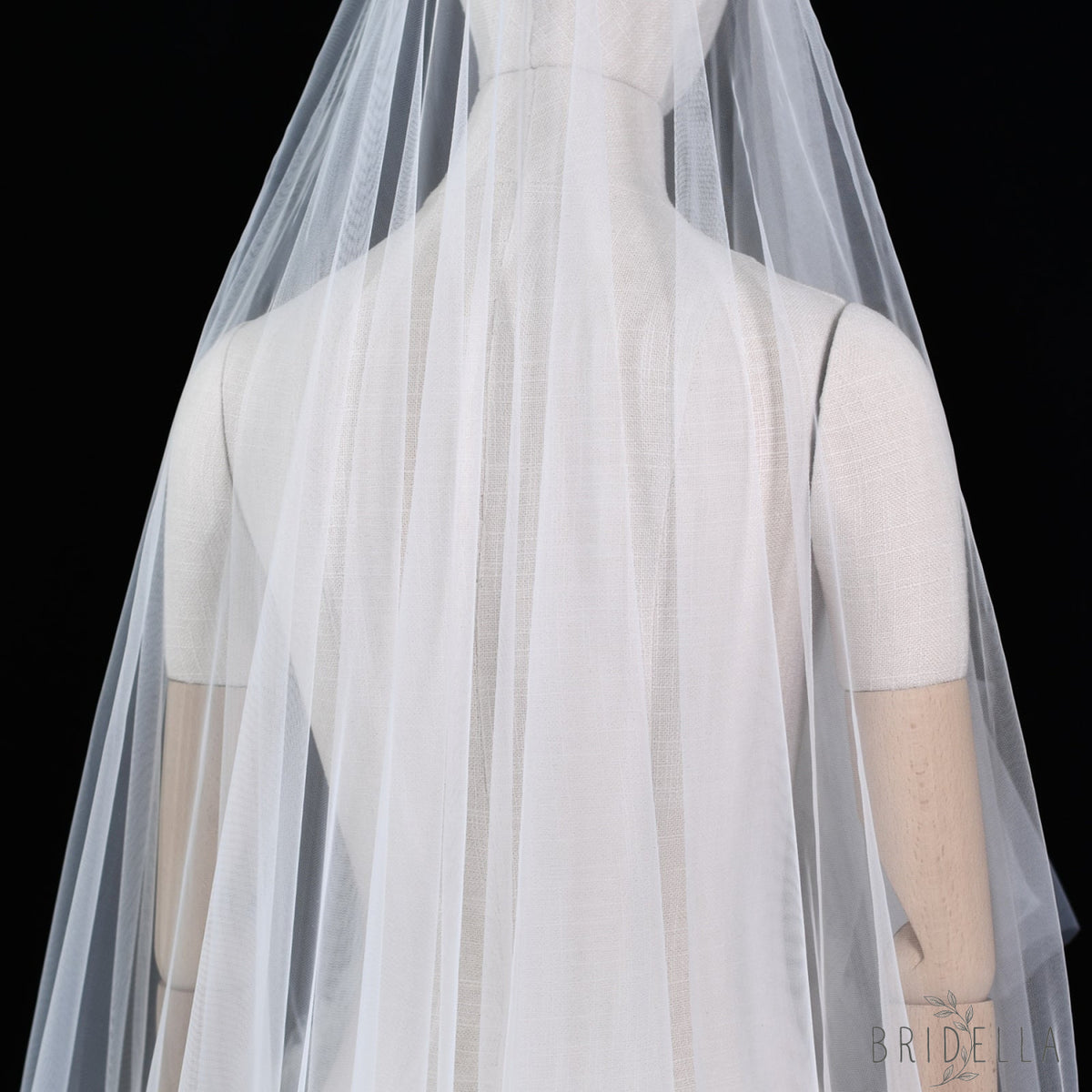Ivory Fluffy Minimalism Two layer Bridal veil - Bridal Veil