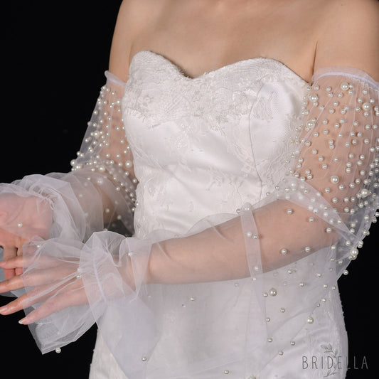 VG113-I ivory mesh gloves