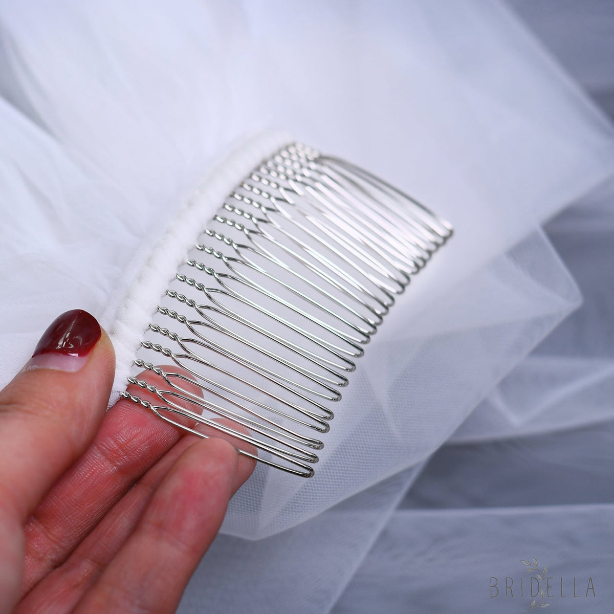 V14-IY0.75 ivory mesh hair comb