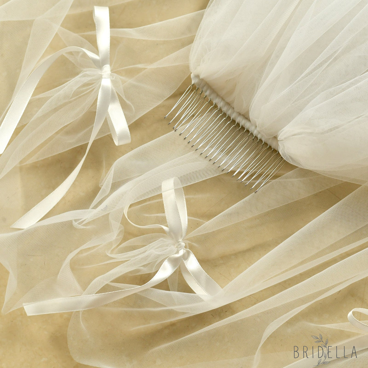 V296-IY2.9 ivory mesh hair comb