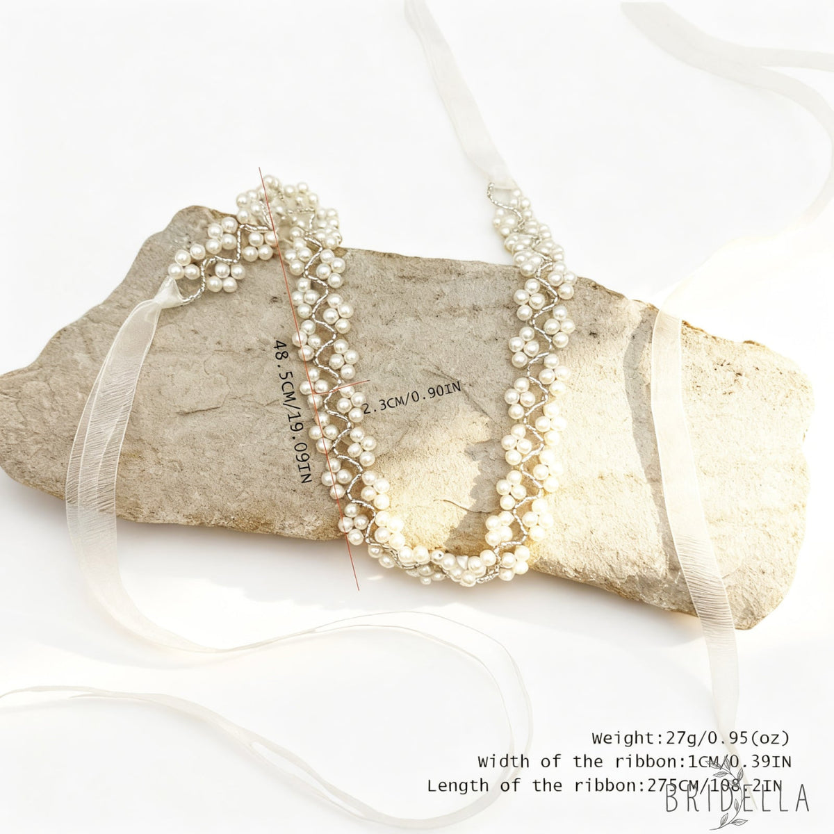Ivory Pearl Belt - Bridella BS147 - Ivory - Belts