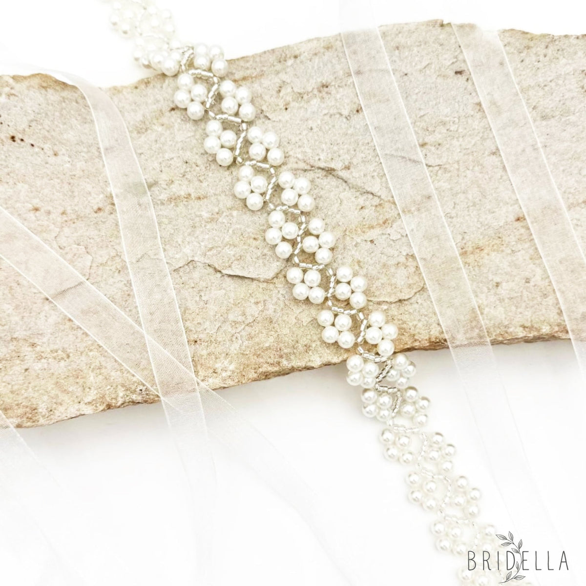 Ivory Pearl Belt - Bridella BS147 - Ivory - Belts