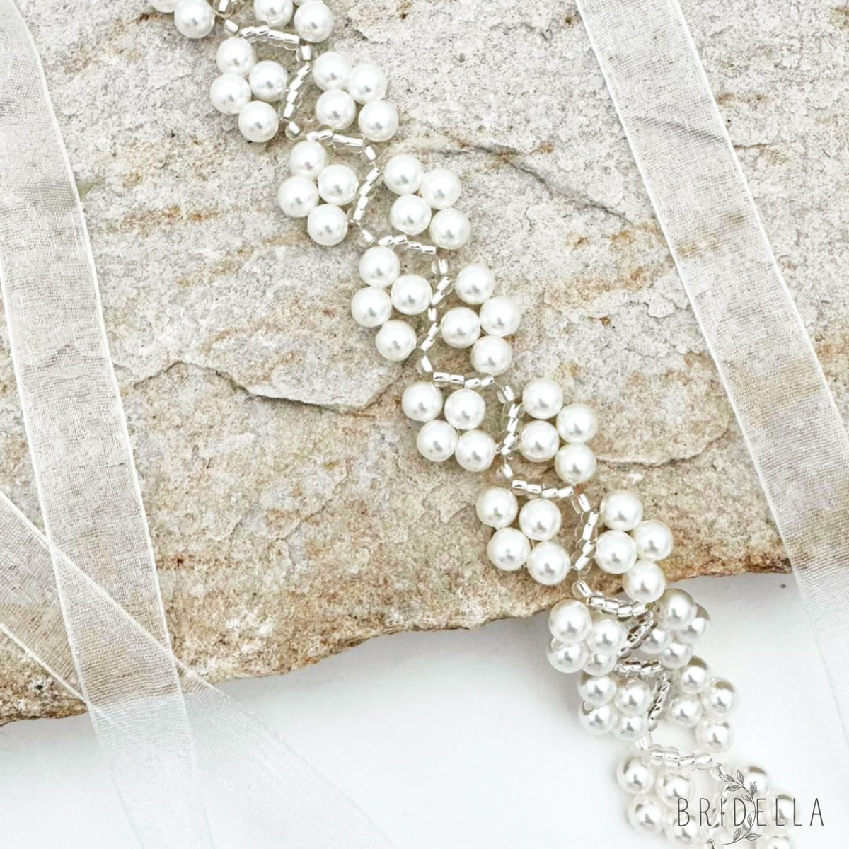 Ivory Pearl Belt - Bridella BS147 - Ivory - Belts