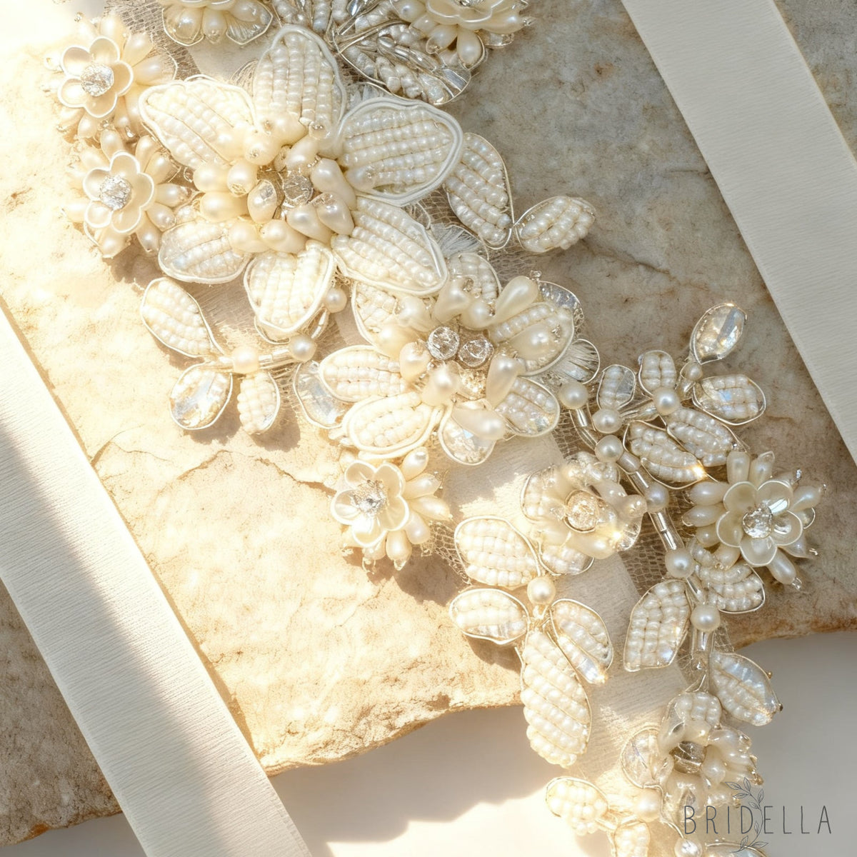 Ivory Pearl Belt - Bridella BS484 - Ivory - Blets