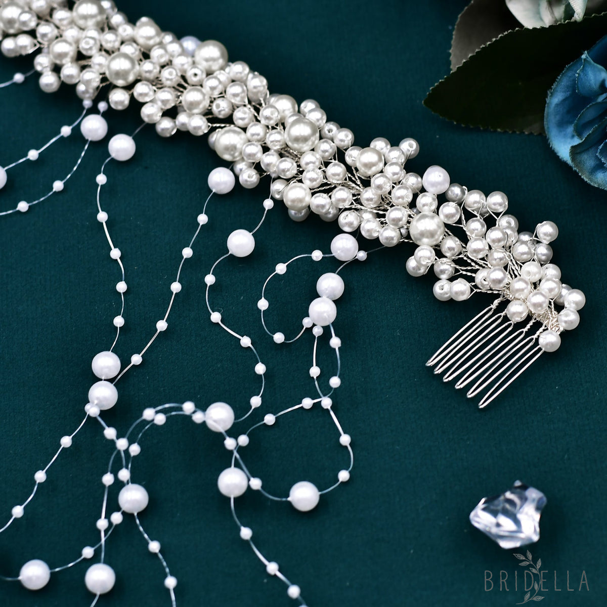 BHP600-S ivory pearl hair comb