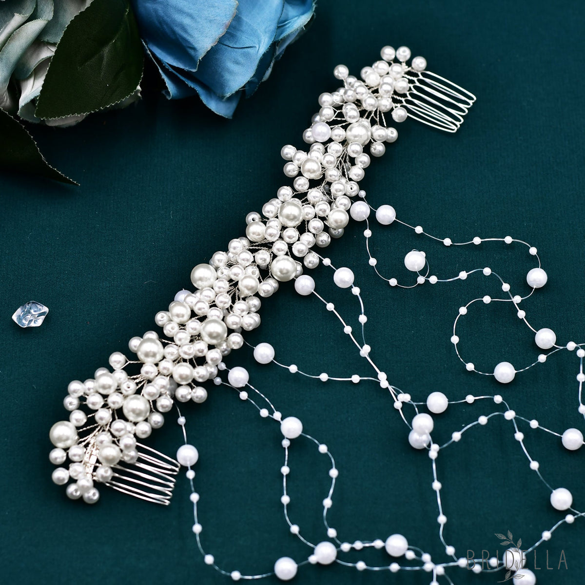 BHP600-S ivory pearl hair comb