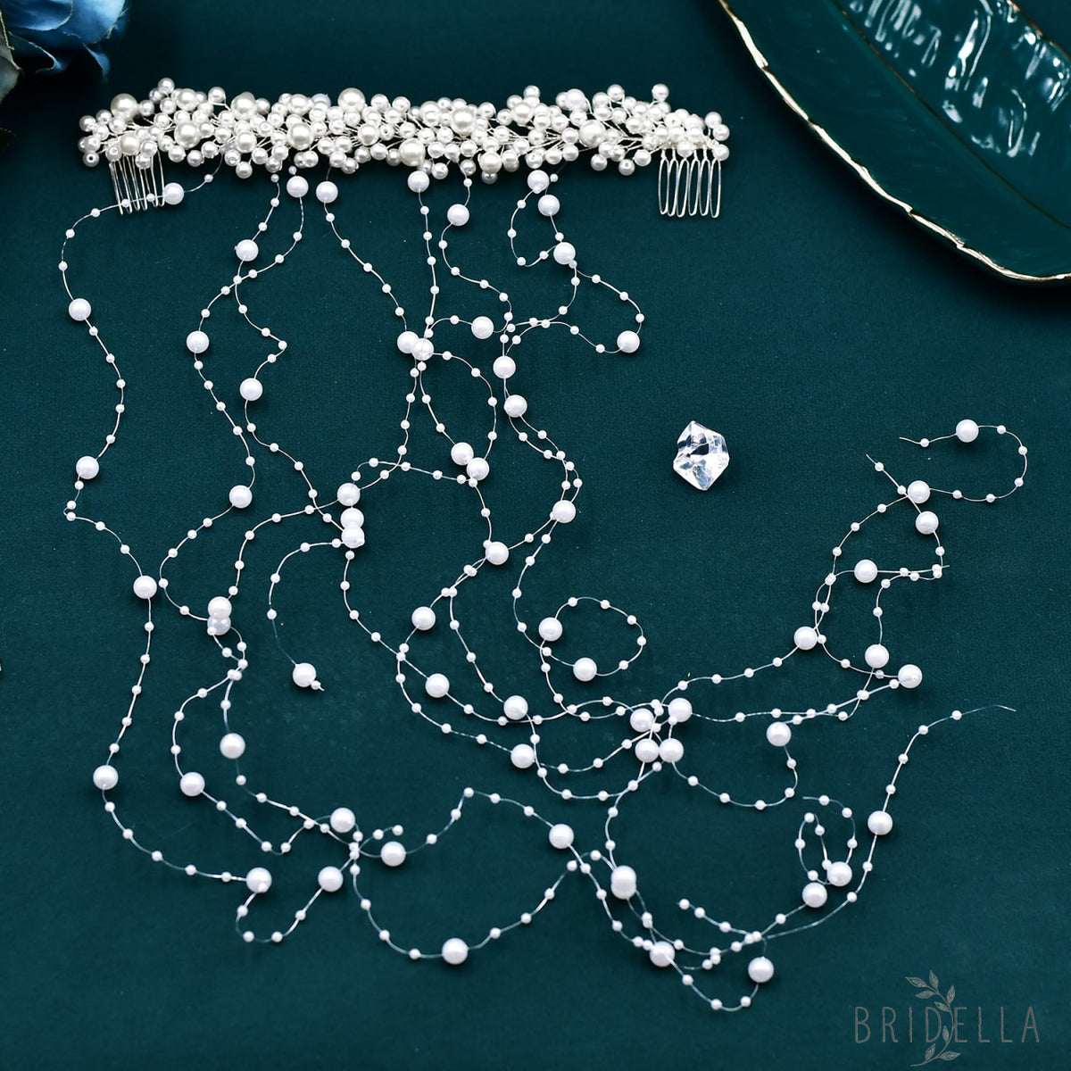BHP600-S ivory pearl hair comb