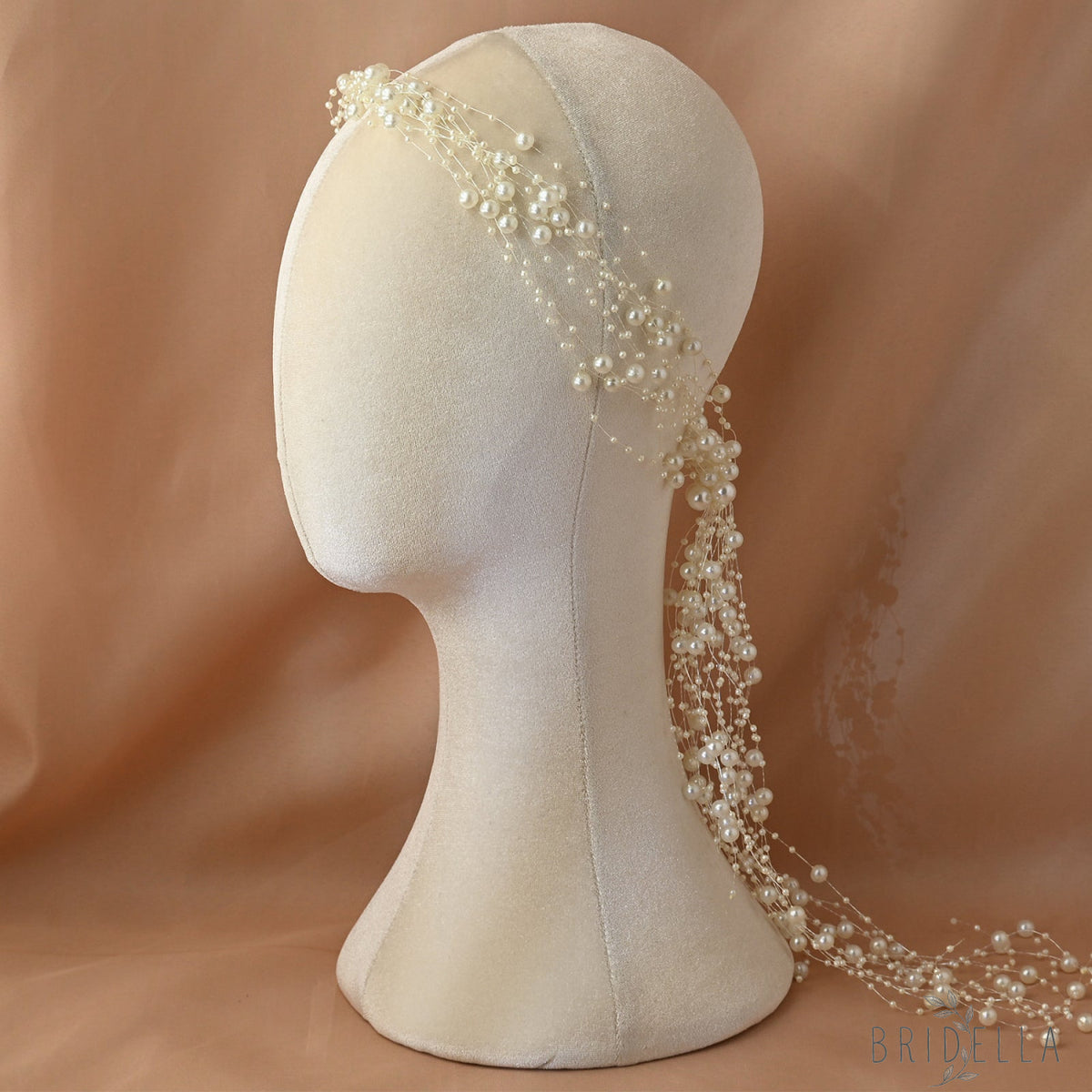 Ivory Pearl Bridal Headband Bridella BHP538-IVORY - IVORY - HEADWEAR