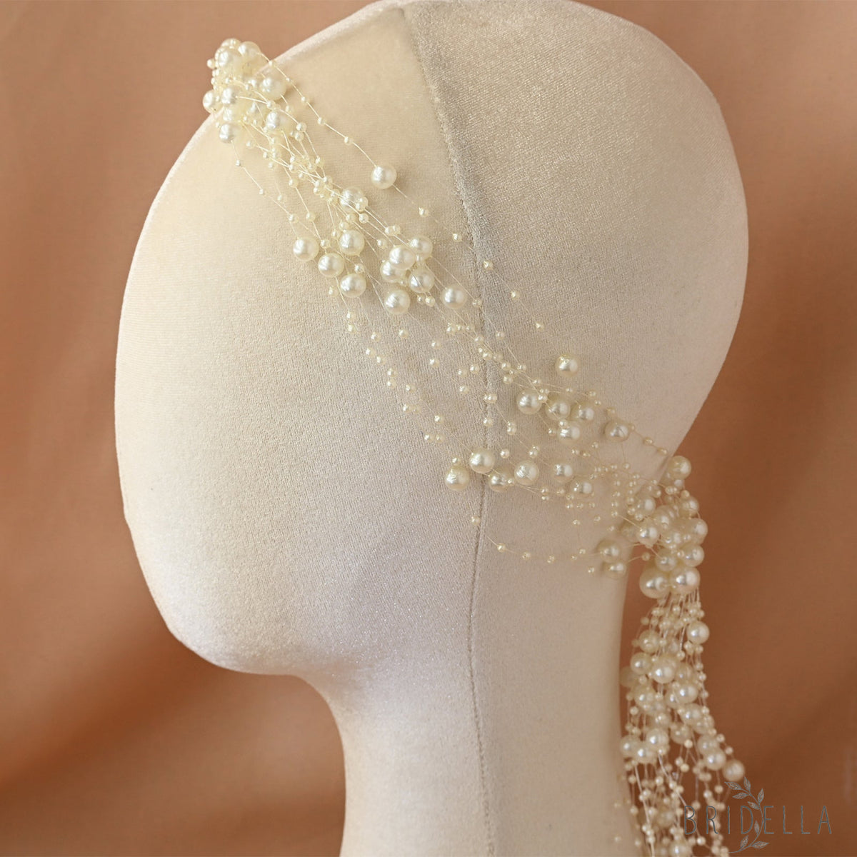 Ivory Pearl Bridal Headband Bridella BHP538-IVORY - IVORY - HEADWEAR