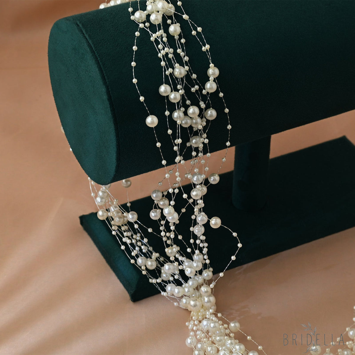 Ivory Pearl Bridal Headband Bridella BHP538-IVORY - IVORY - HEADWEAR