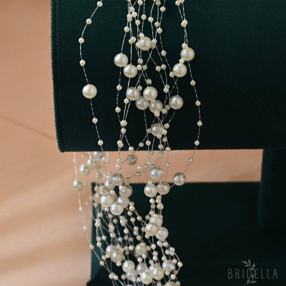 Ivory Pearl Bridal Headband Bridella BHP538-IVORY - IVORY - HEADWEAR