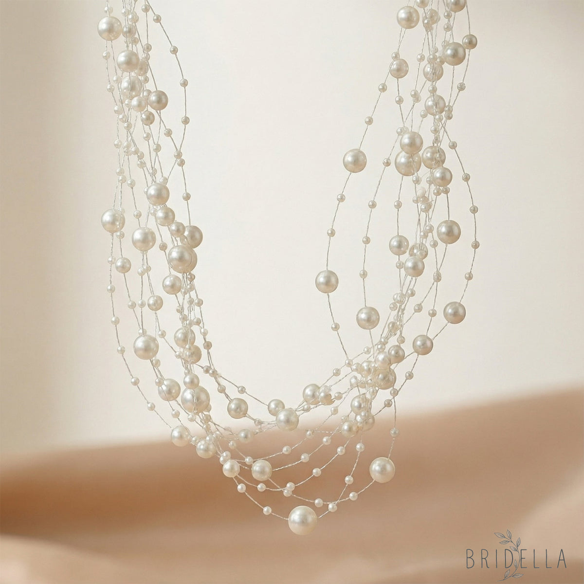 Ivory Pearl Bridal Headband Bridella BHP538-IVORY - IVORY - HEADWEAR