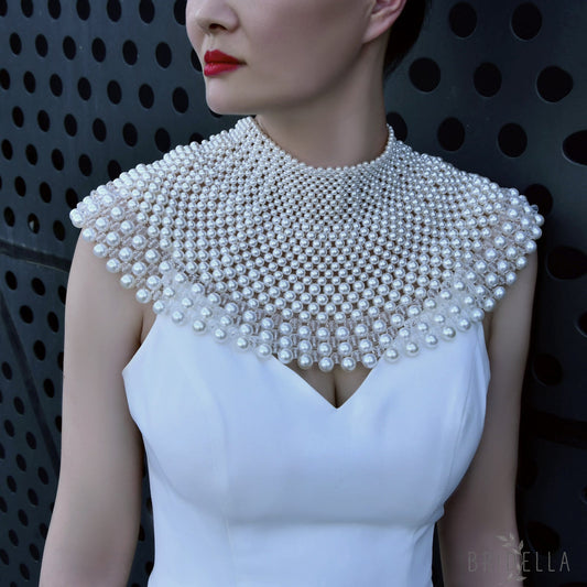 VG68 ivory pearl shawl